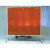 1-teilige Schutzwand fahrbar 200 x 215cm, mit Lamellen 570x1,0 mm, rot transparent, nach DIN EN 1598